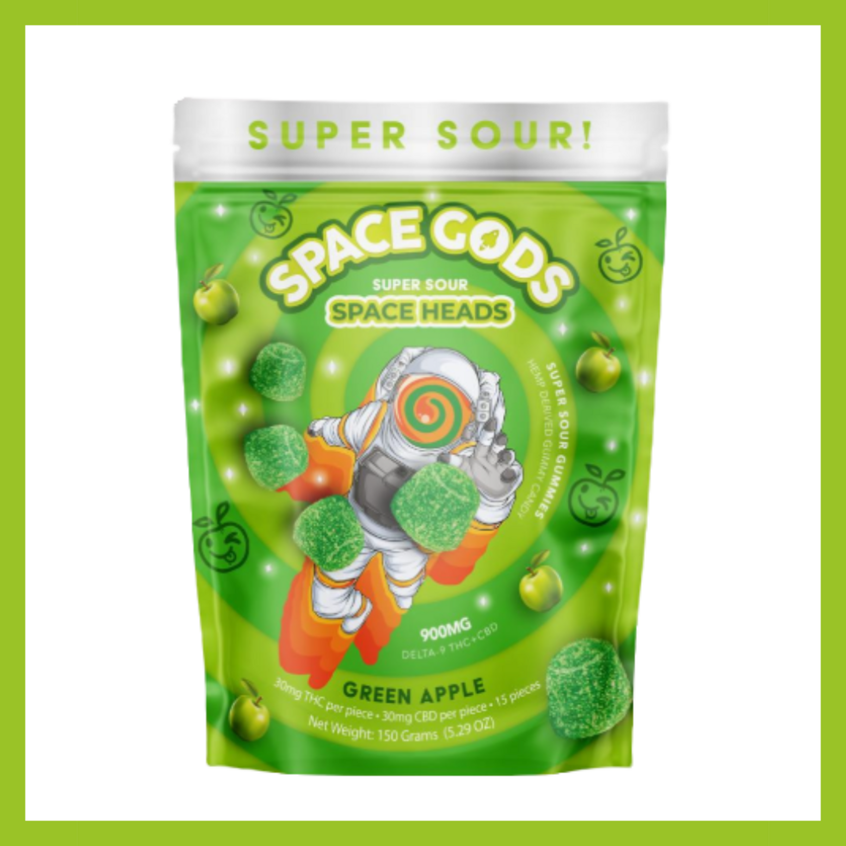 Space Gods Gummies (450mg D9 + 450mg CBD)