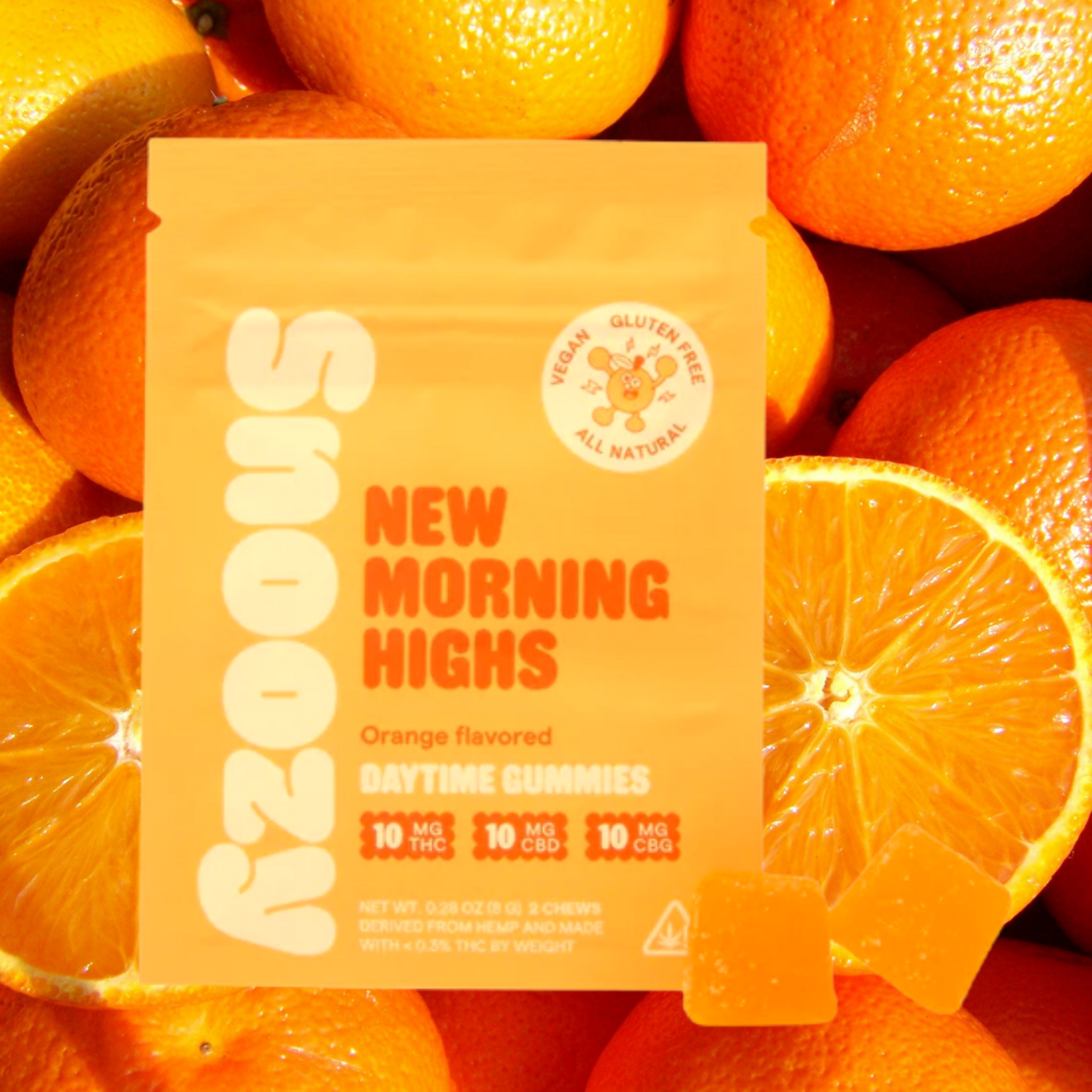 Snoozy Snoozy New Morning Highs Daytime Gummies Orange - 2 Pack