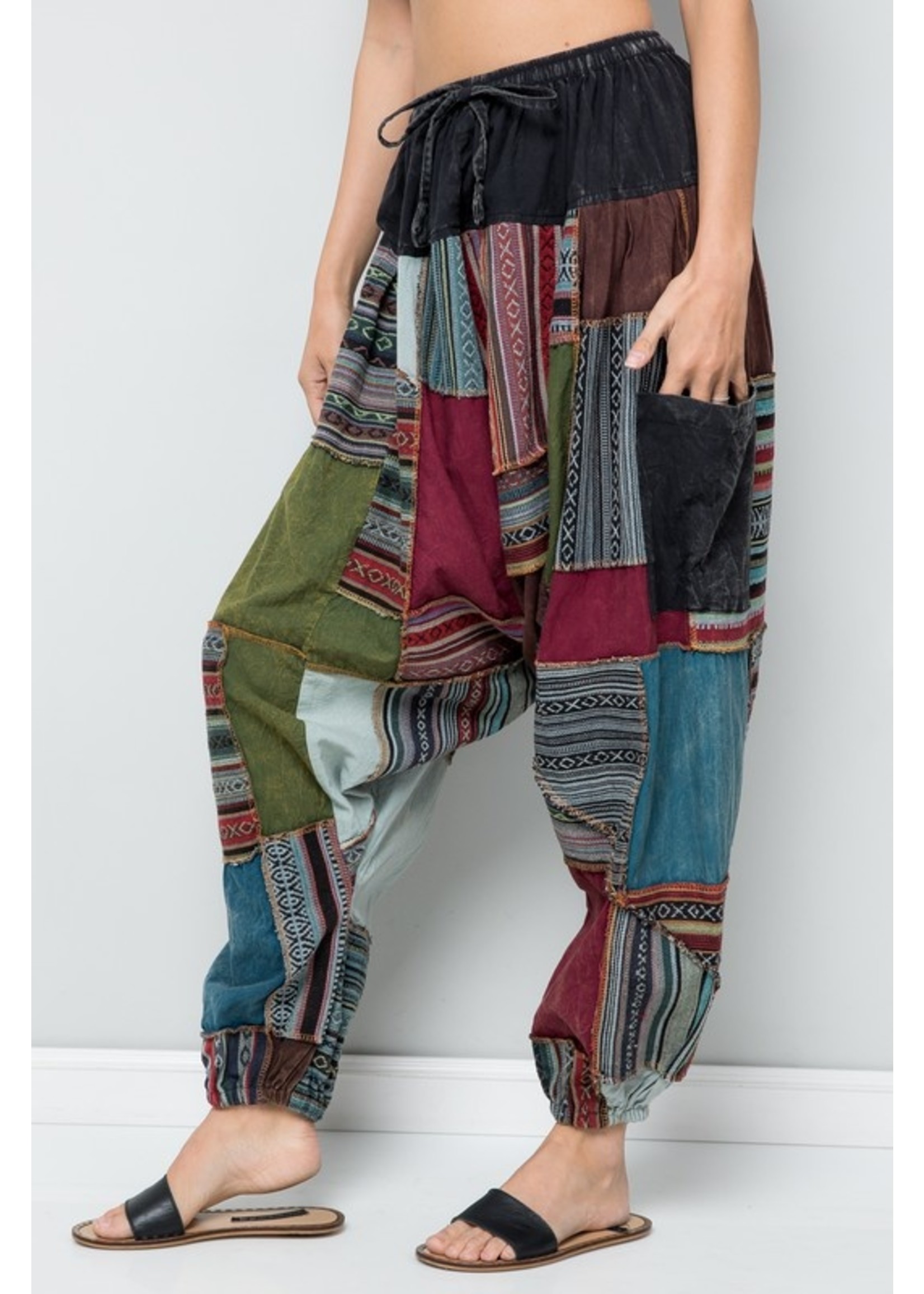 One Size Patchwork Pants