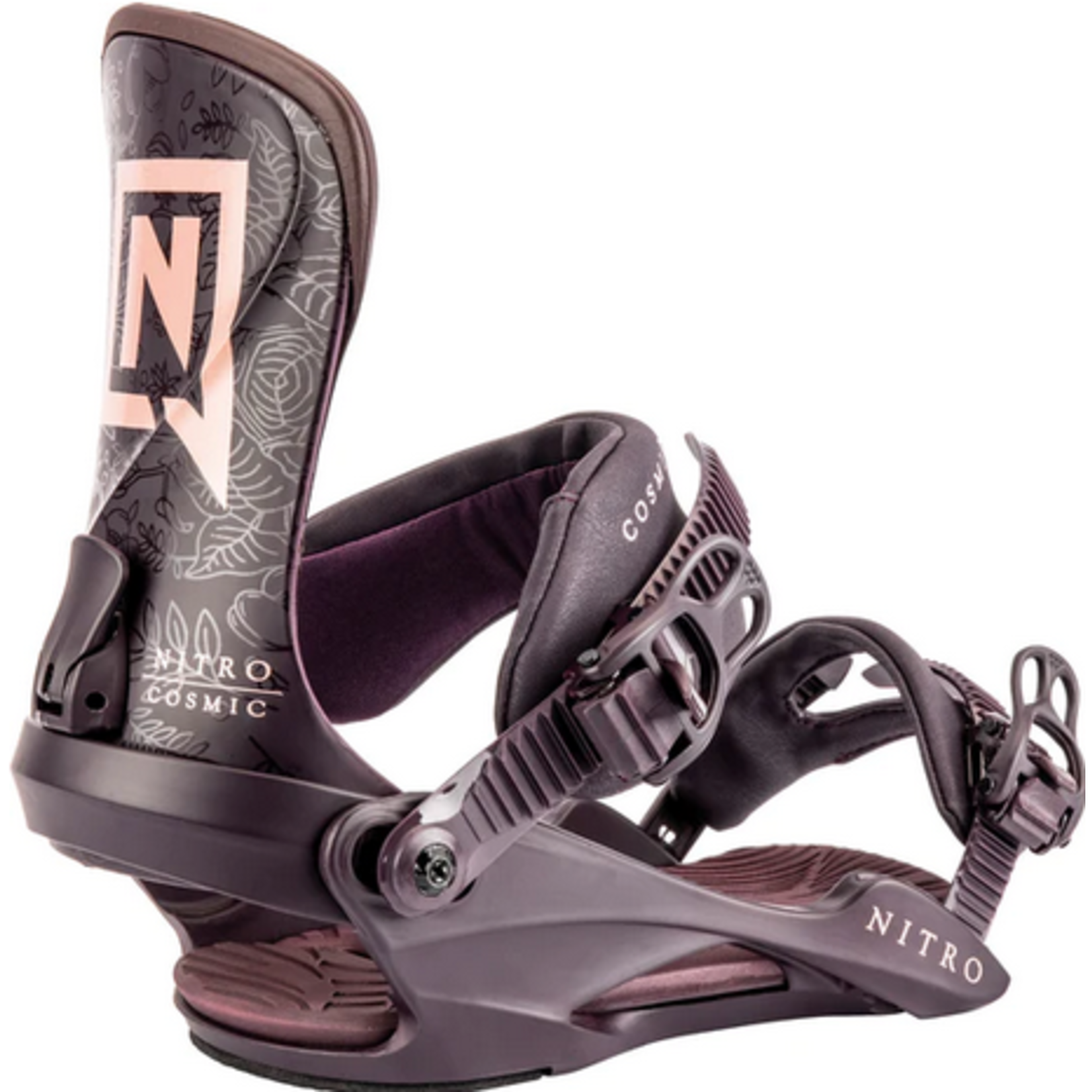 Nitro Snowboards Nitro Snowboards Bindings Cosmic, Plum Vines, S/M