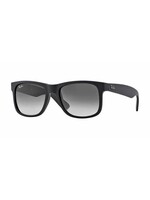 RAY BAN JUSTIN RUBBER BLACK W/ LIGHT GRY GRADIENT DARK