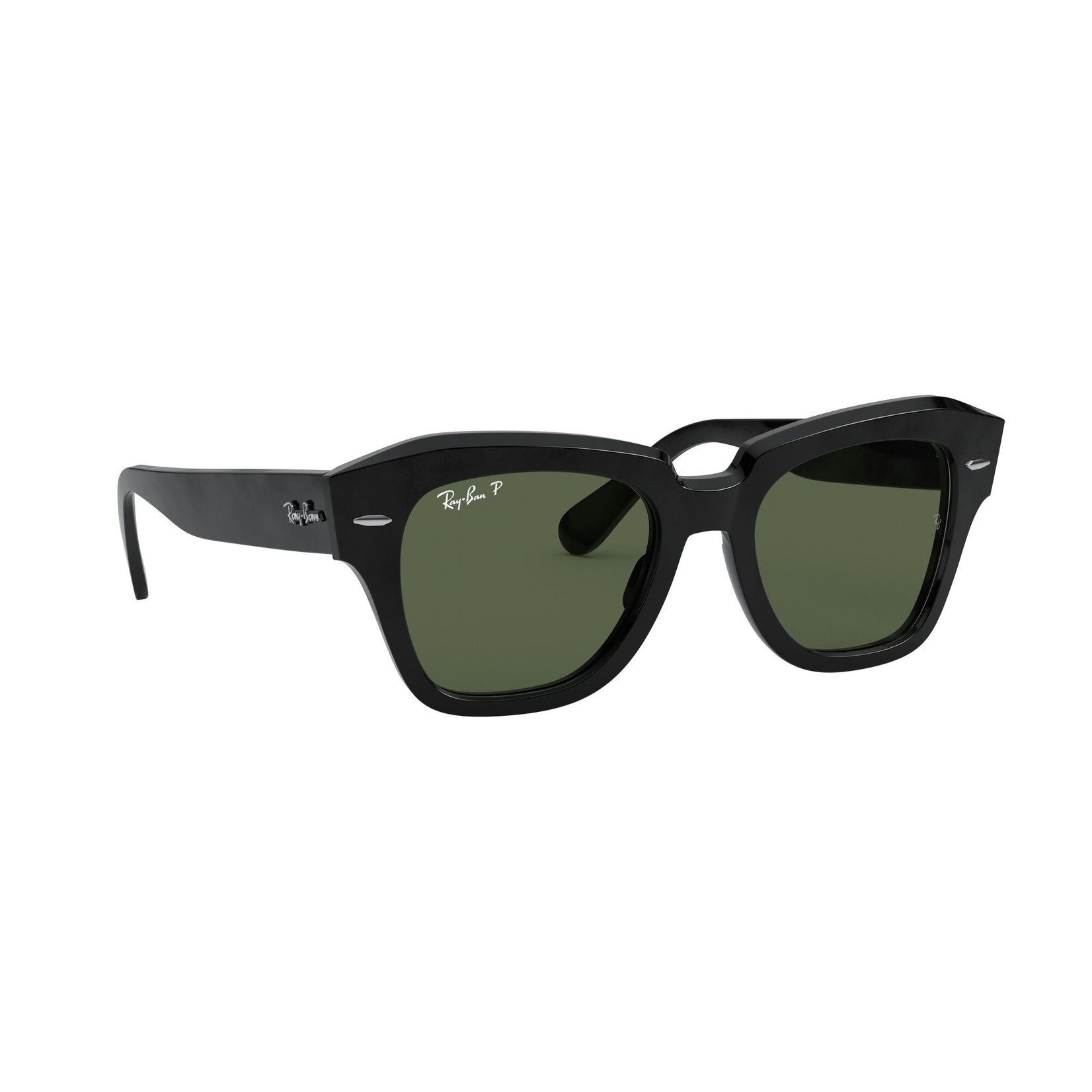 RAY BAN STATE STREET BLACK W G-15 GREEN