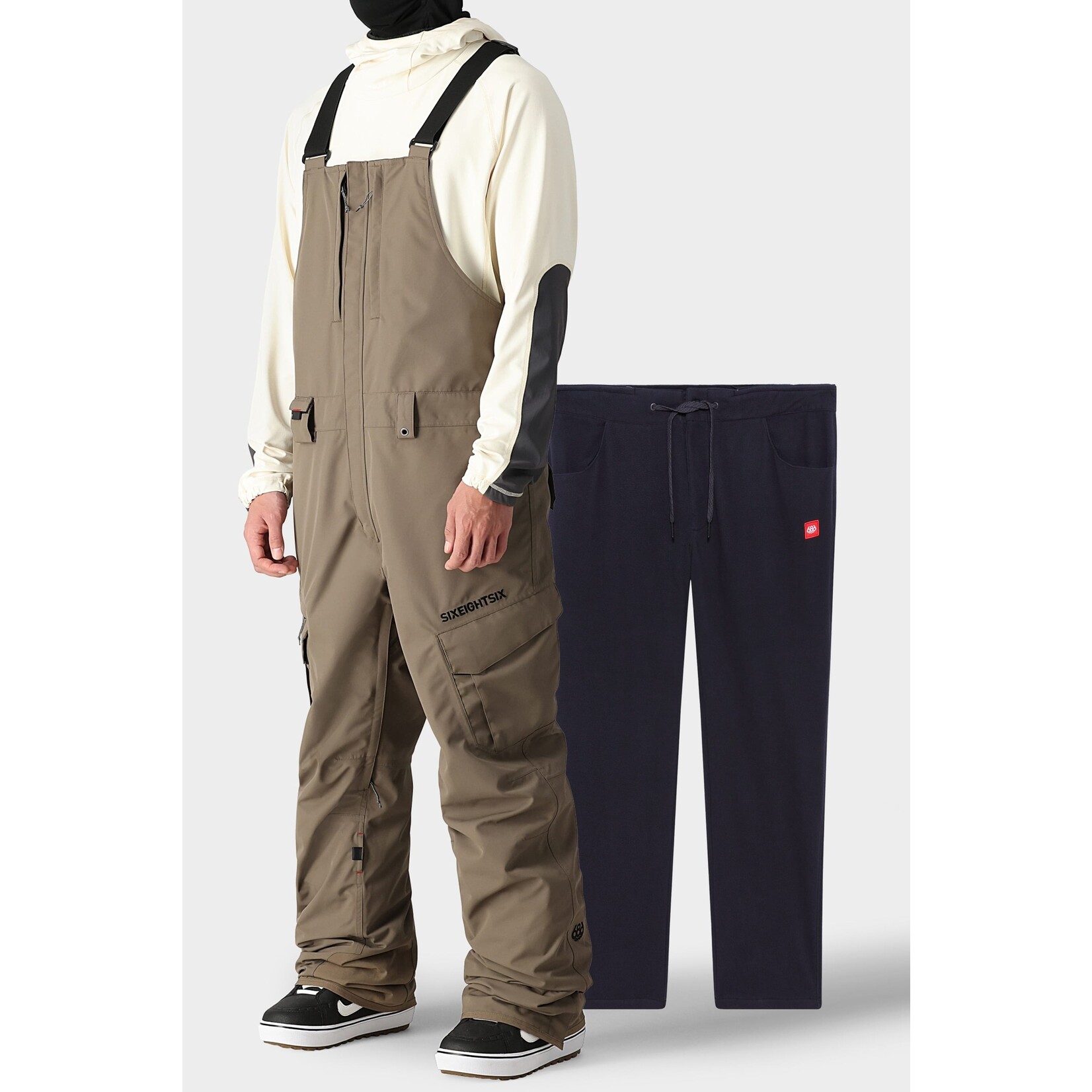 686 686 Smarty 3 In 1 Cargo Bib Tobacco