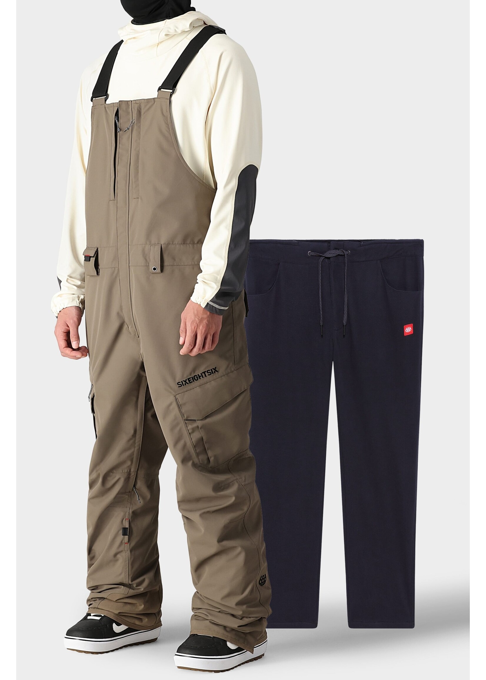 686 686 Smarty 3 In 1 Cargo Bib Tobacco