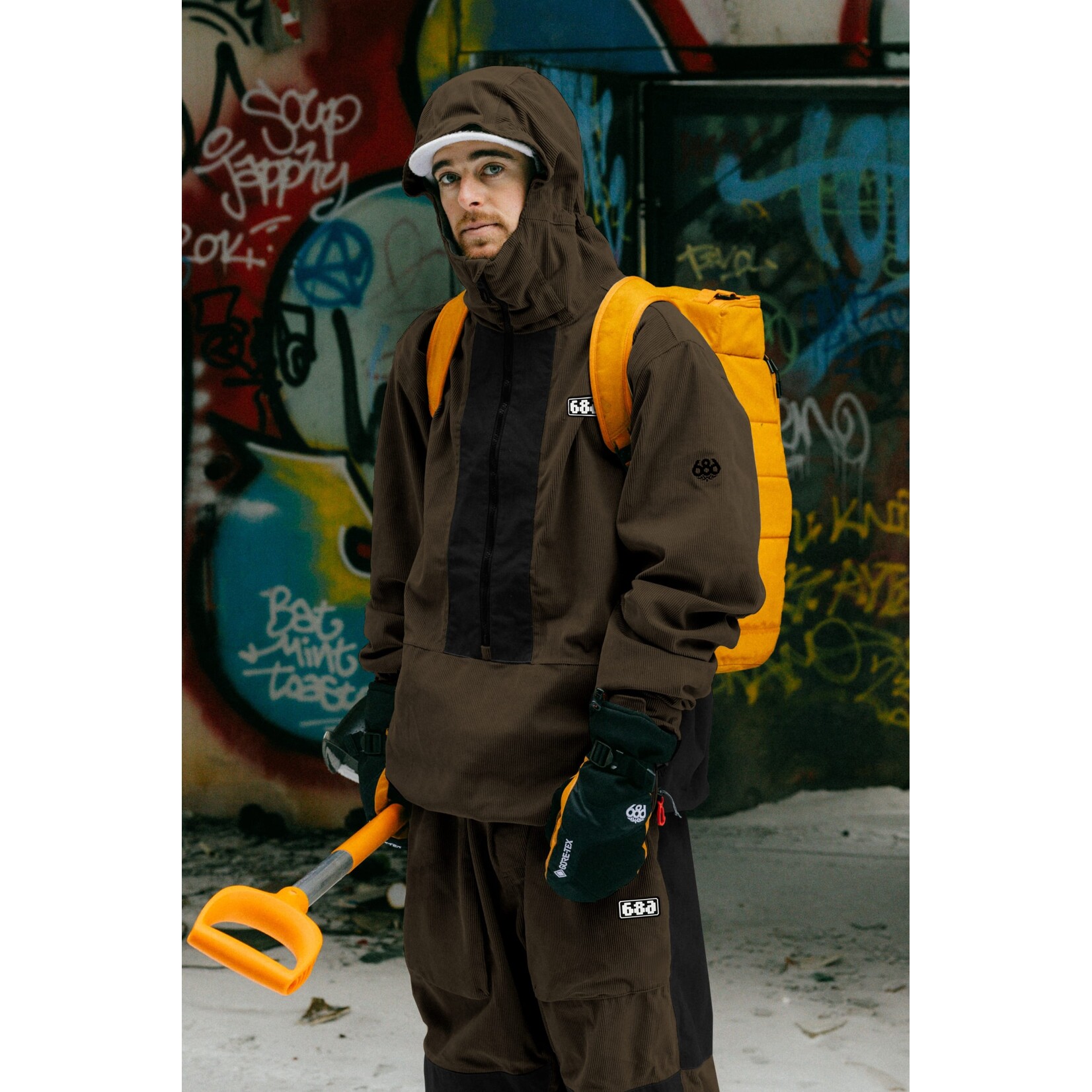 686 MENS GHOST 2.5L ANORAK COFFEE CORDUROY