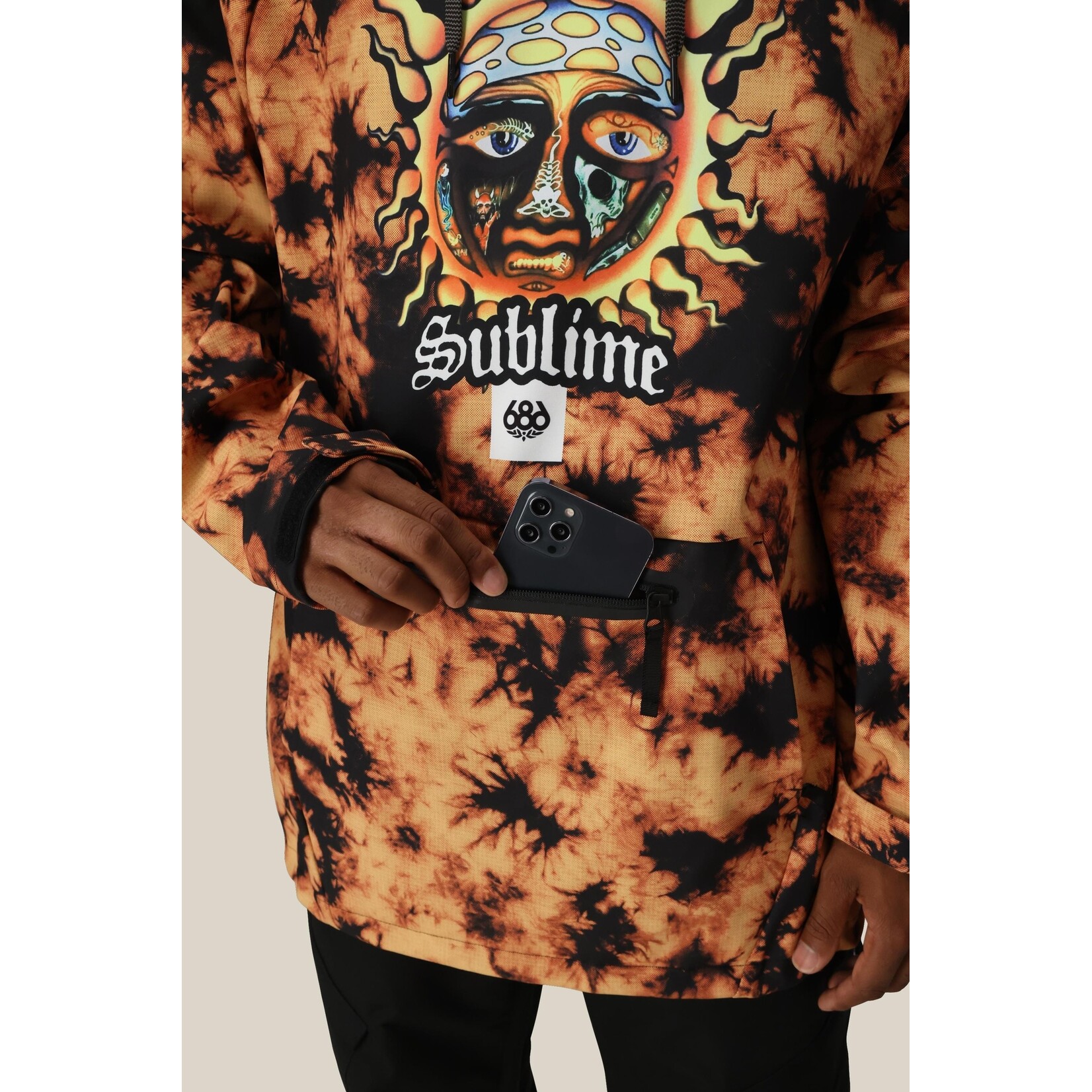 686 MENS WATERPROOF HOODY SUBLIME TYE DYE
