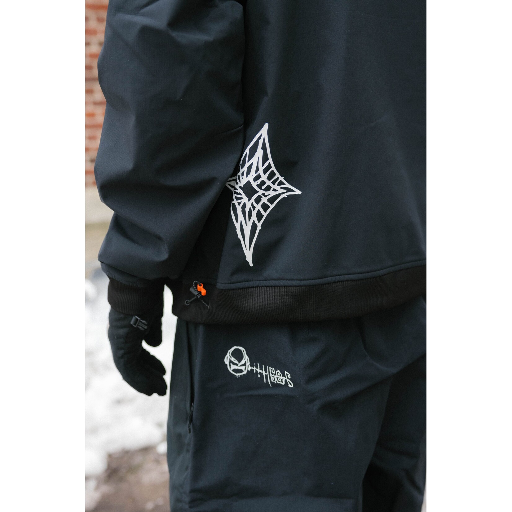 686 MENS WATERPROOF TEAM HOODY BLACK PRINT
