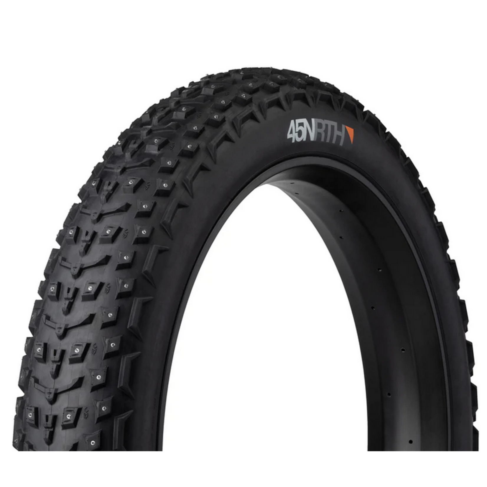 45NRTH 45NRTH Dillinger 5 Tire - 26 x 4.6, Tubeless, Folding, Black, 120 TPI, 258 Concave Carbide Aluminum Studs