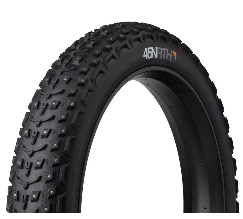 45NRTH Dillinger 4 Copertone 26×4.2 – Pneumatico Fat Bike Tubeless Pieghevole Con Borchie (168 Pz), Nero