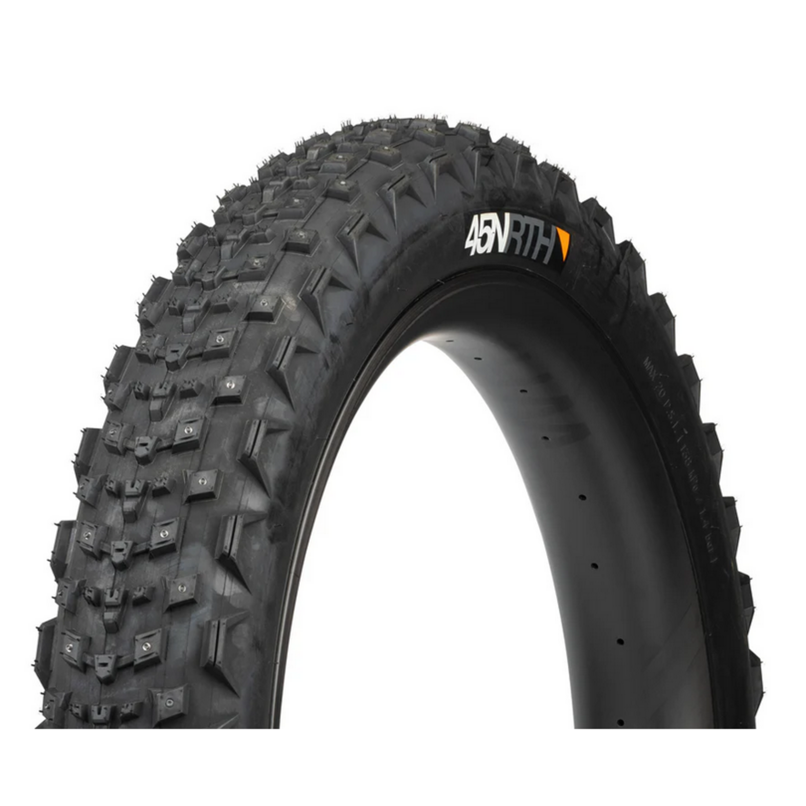 45NRTH 45NRTH Dillinger 4 Tire - 27.5 x 4, Tubeless, Folding, Black, 120 TPI, 252 Concave Carbide Aluminum Studs
