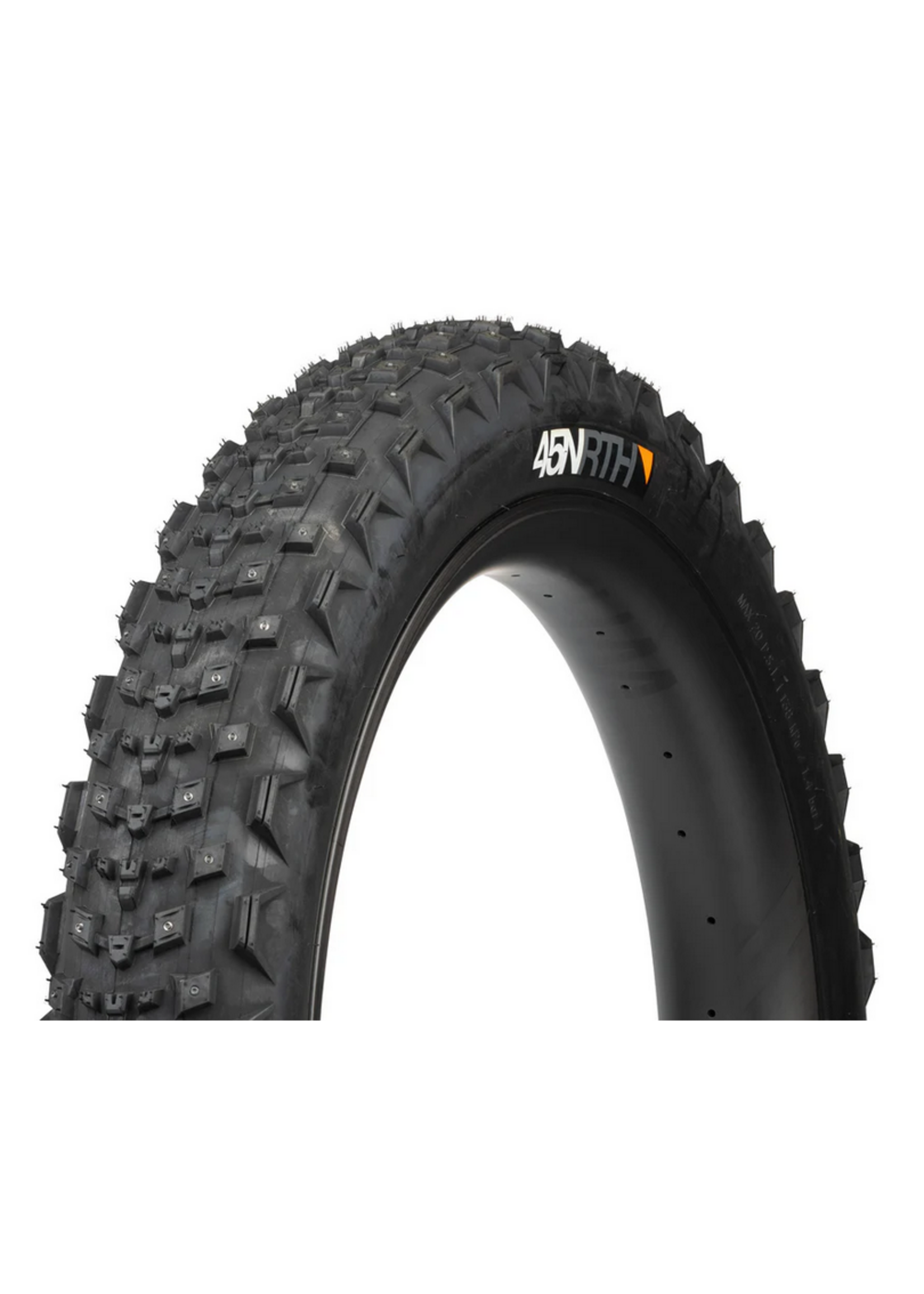 45NRTH 45NRTH Dillinger 4 Tire - 27.5 x 4, Tubeless, Folding, Black, 120 TPI, 252 Concave Carbide Aluminum Studs