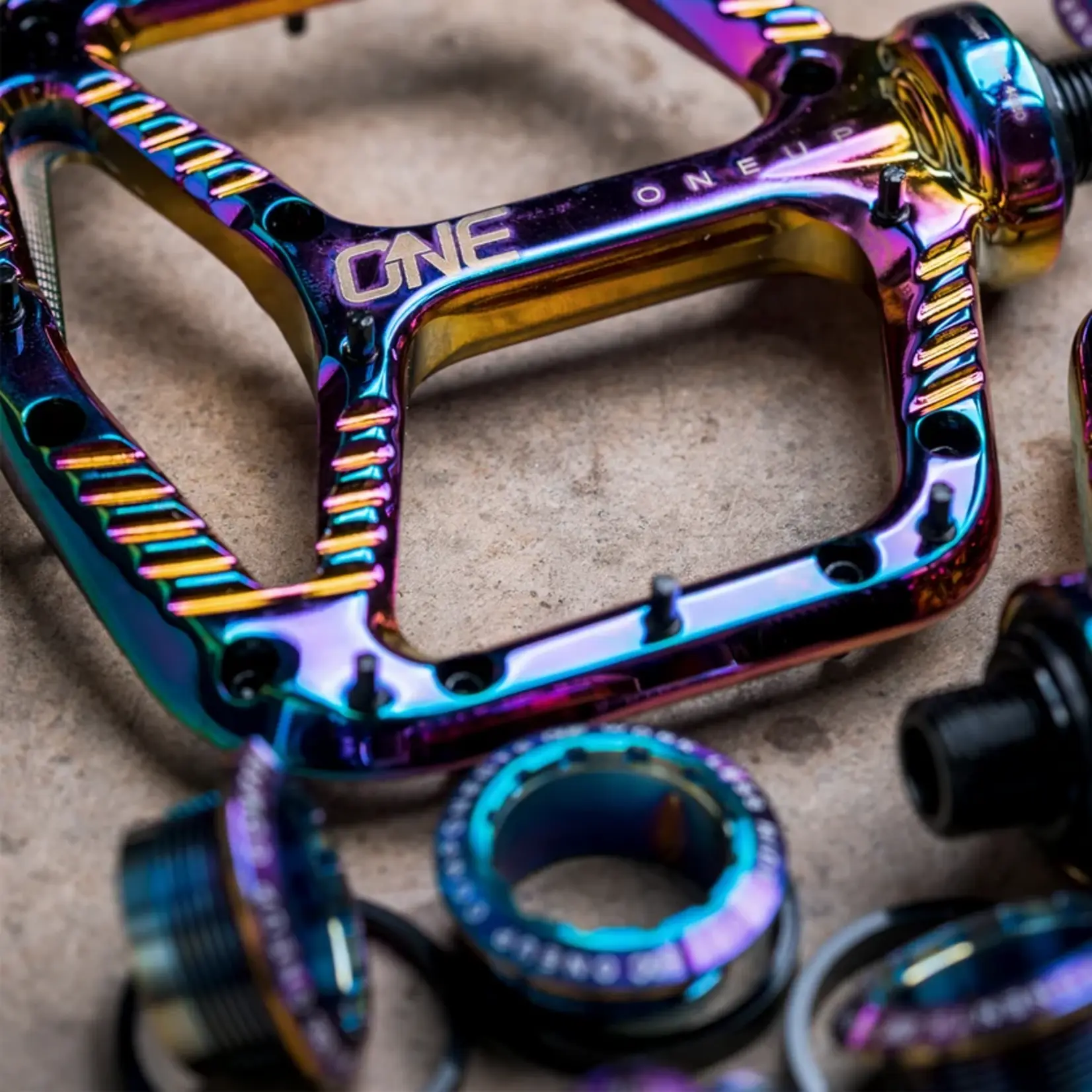 OneUp Components OneUp Aluminum Pedals Oil Slick
