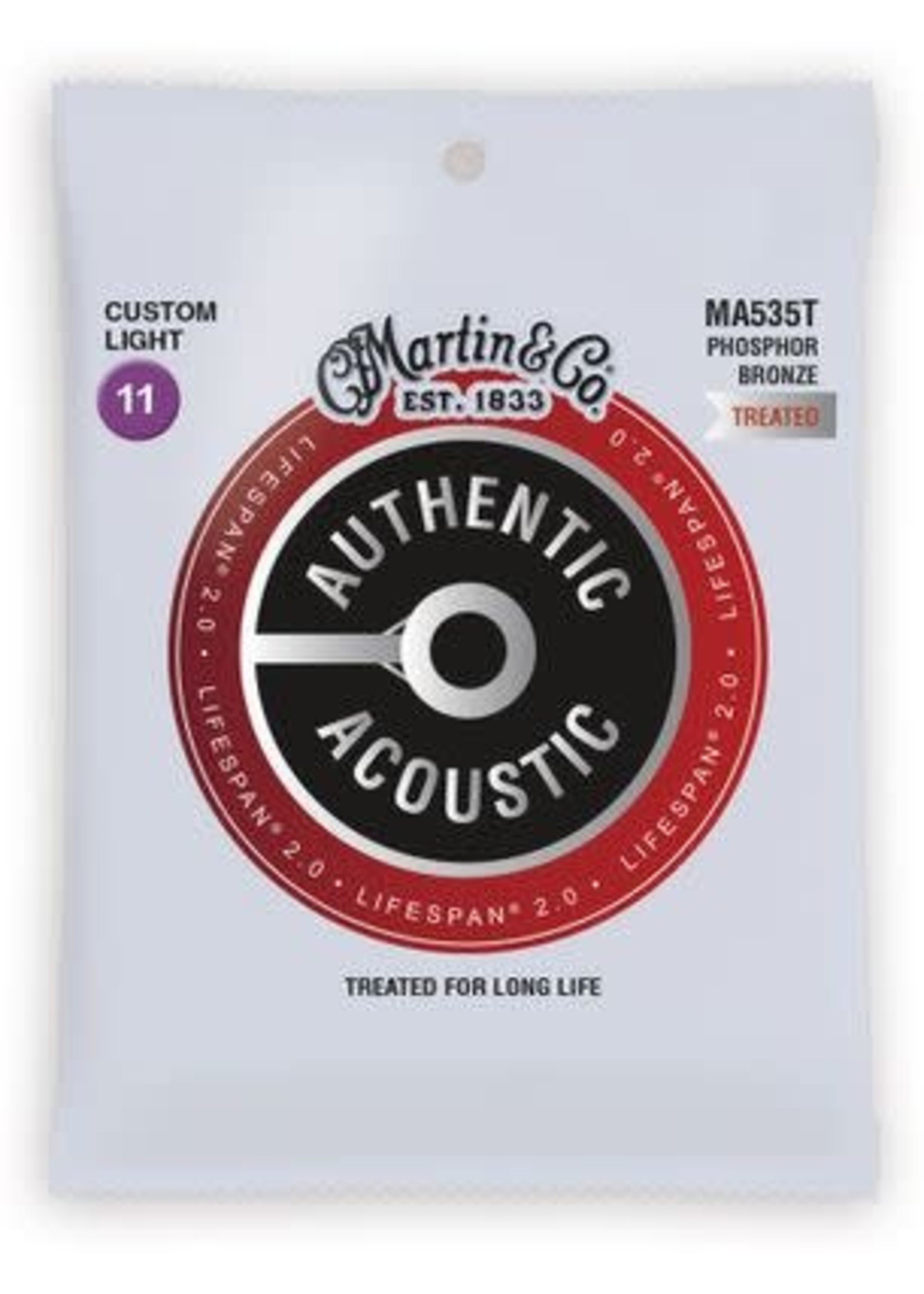 Martin & Co. Martin & Co. Custom Light Treated Acoustic Strings MA535T