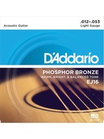 D'Addario D'Addario  Phosphor Bronze Light Acoustic Strings 12-53 EJ16