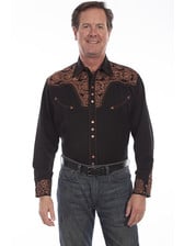 Scully Western Shirt P-665 - Black Rose Guitar House