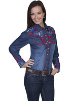 Scully Scully Western Shirt Ladies PL-654C