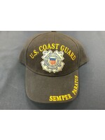 Eagle Emblems Cap Coast Guard Black Semper Paratus