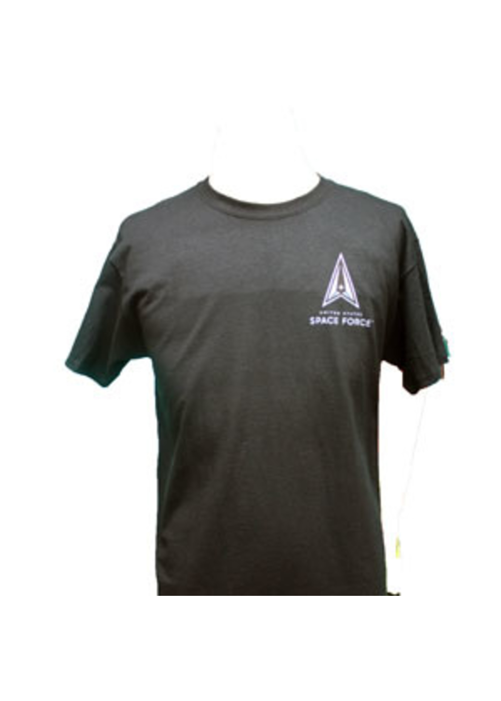 7.62 Designs Adult Shirt Space Force Earth Logo Black 2XL