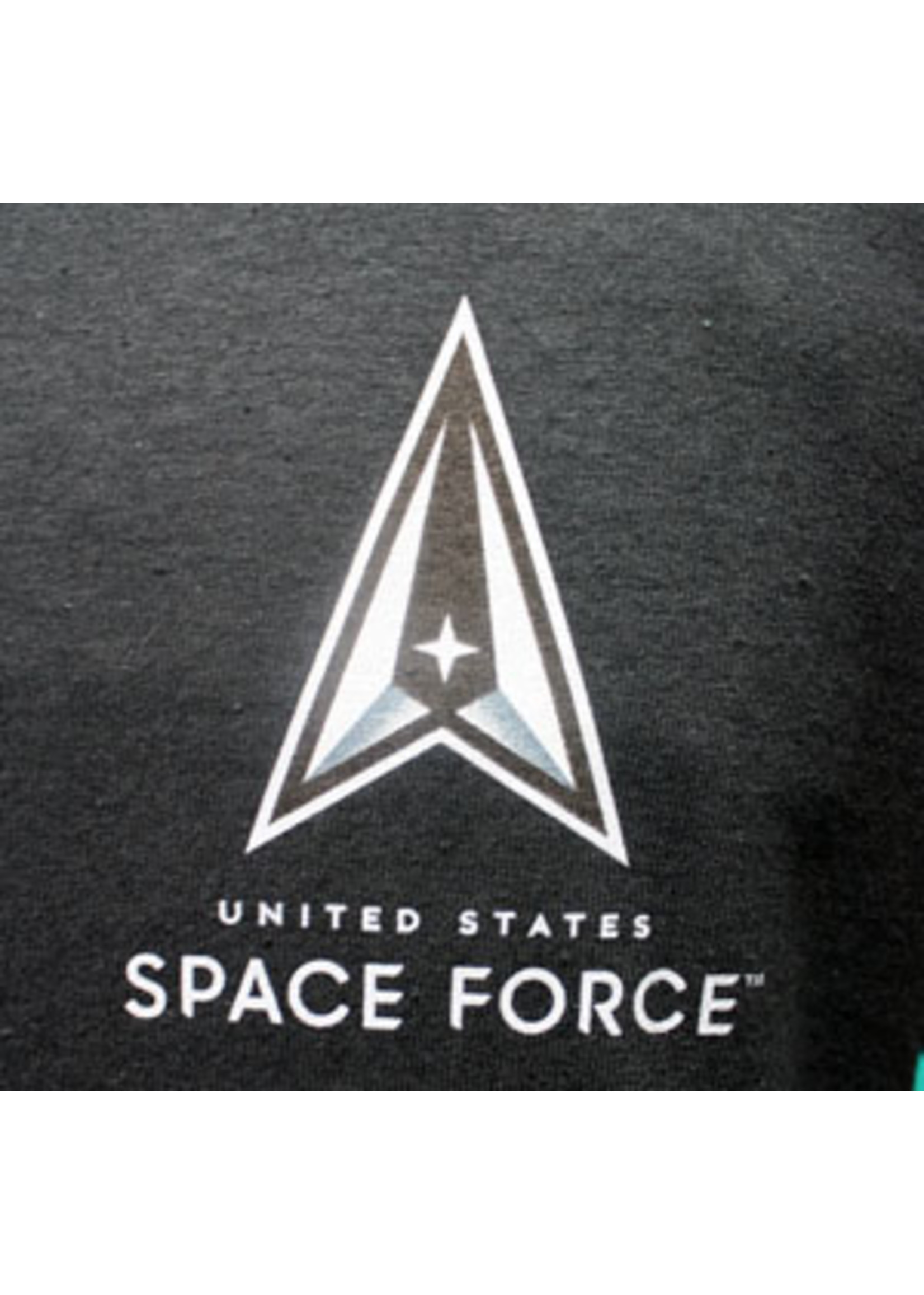 7.62 Designs Adult Shirt Space Force Earth Logo Black 2XL