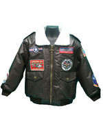 Up and Away Youth Brown A-2 Bomber Jacket  7