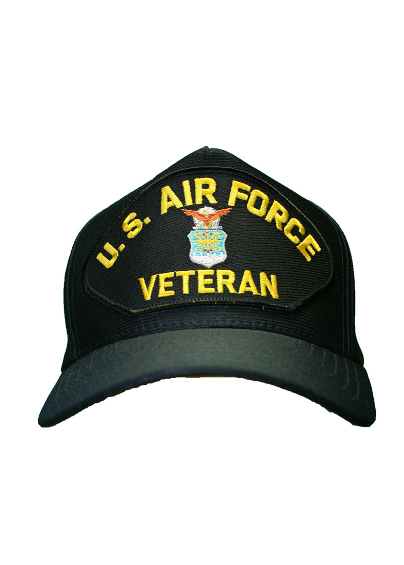 Eagle Crest Cap Air Force Veteran Black with Emblem