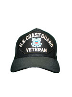 Eagle Crest Cap Coast Guard Veteran Black with Insignia