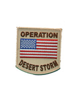 Eagle Emblems Patch Operation Desert Storm with Flag