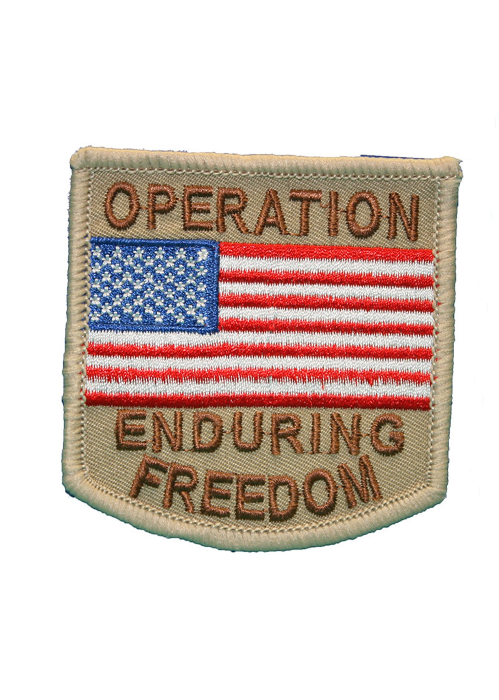 Eagle Emblems Patch Operation Enduring Freedom with Flag