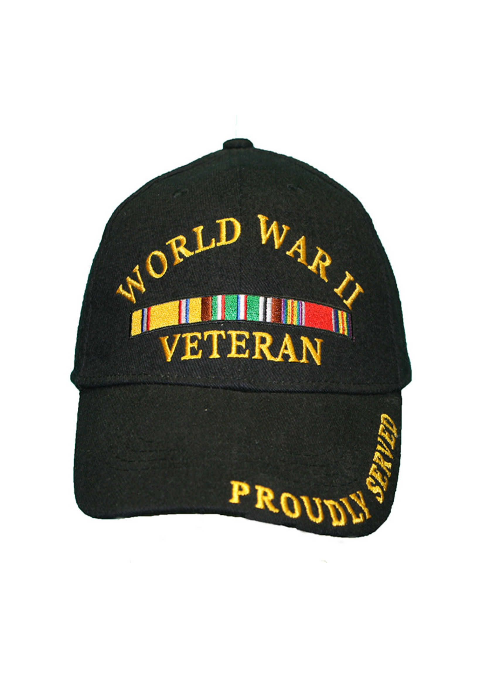 Eagle Emblems Cap World War II Veteran - Service Ribbon Proudly Served