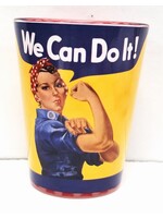 Born Aviation Shot Glass Rosie the Riveter