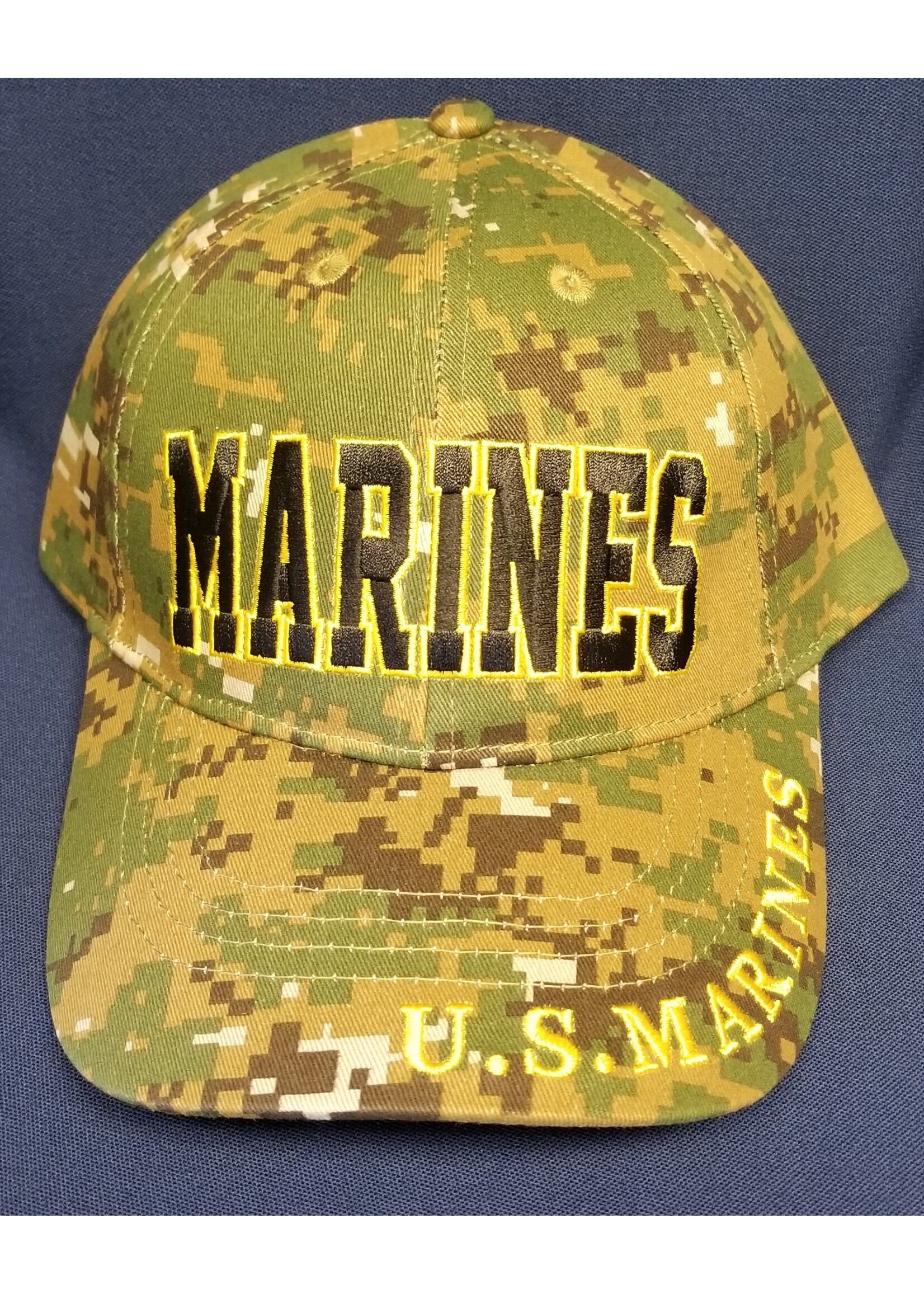 Eagle Emblems Cap Marines Lg Letters Camo