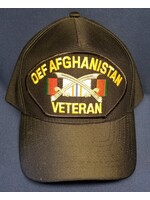 Eagle Crest Cap OEF Afghanistan Veteran with Ribbons & Swords