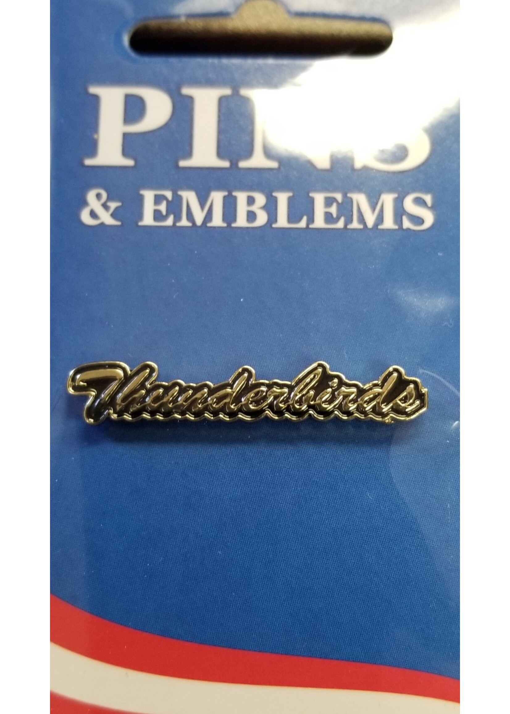 Eagle Emblems Pin Thunderbirds Logo Script