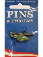 Eagle Emblems Pin AH-64 Apache Helicopter Green