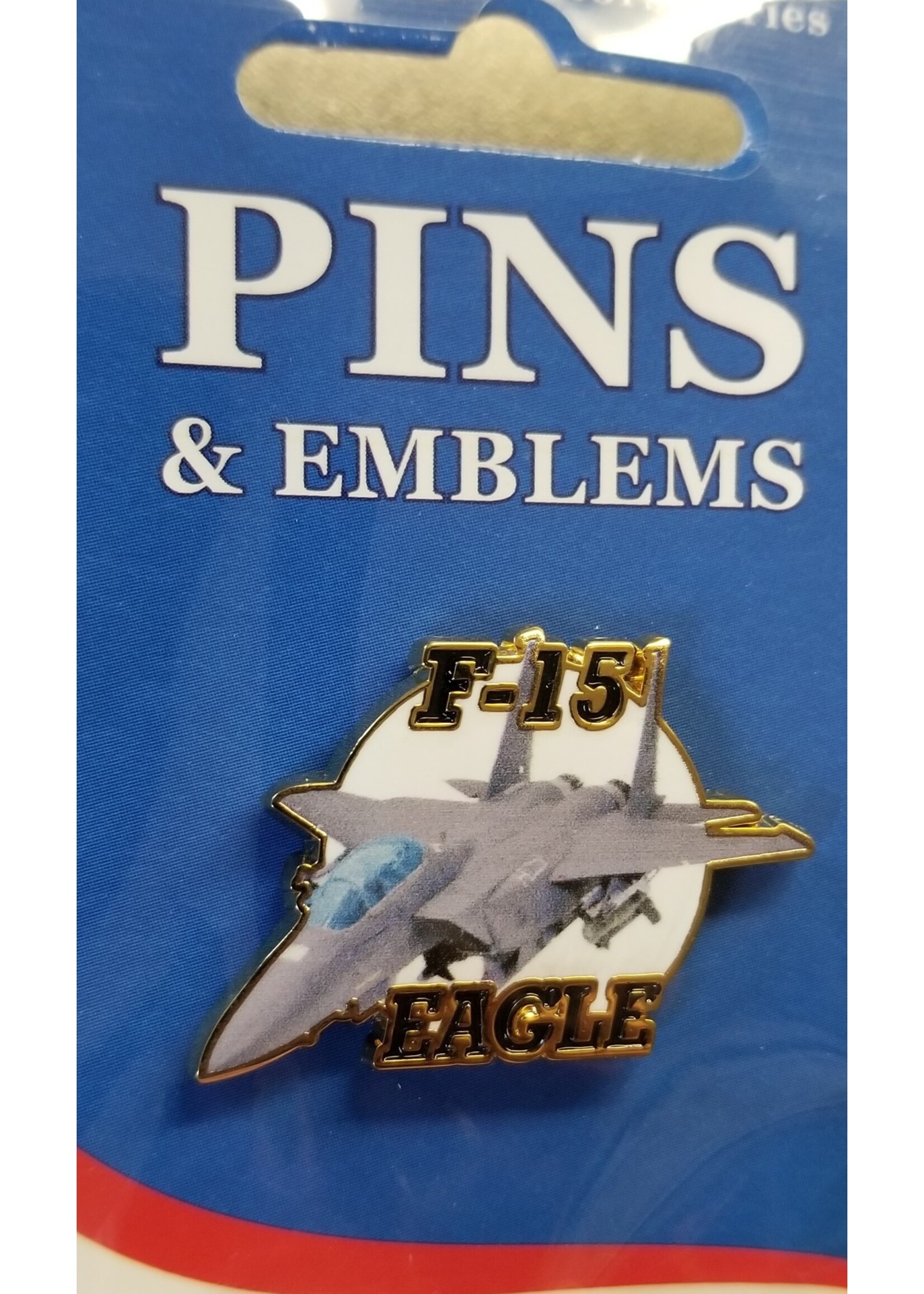 Eagle Emblems Pin F-15 Eagle (Color) 1 3/8