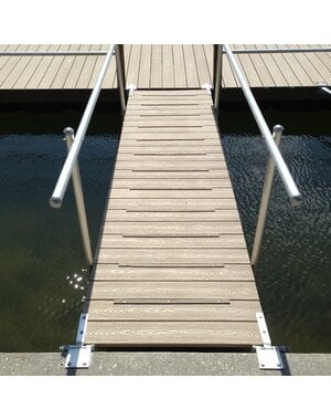 Alumiworks Floating Dock Ramp with Trex Enhance Basics Decking