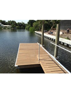 Alumiworks Pre-Built Floating Dock with Wood Decking