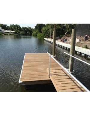 Alumiworks Pre-Built Floating Dock with Wood Decking