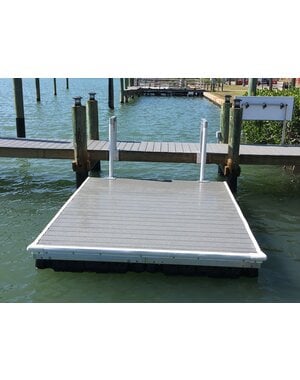 Alumiworks Pre-Built Floating Dock with Trex Enhance Basics Decking