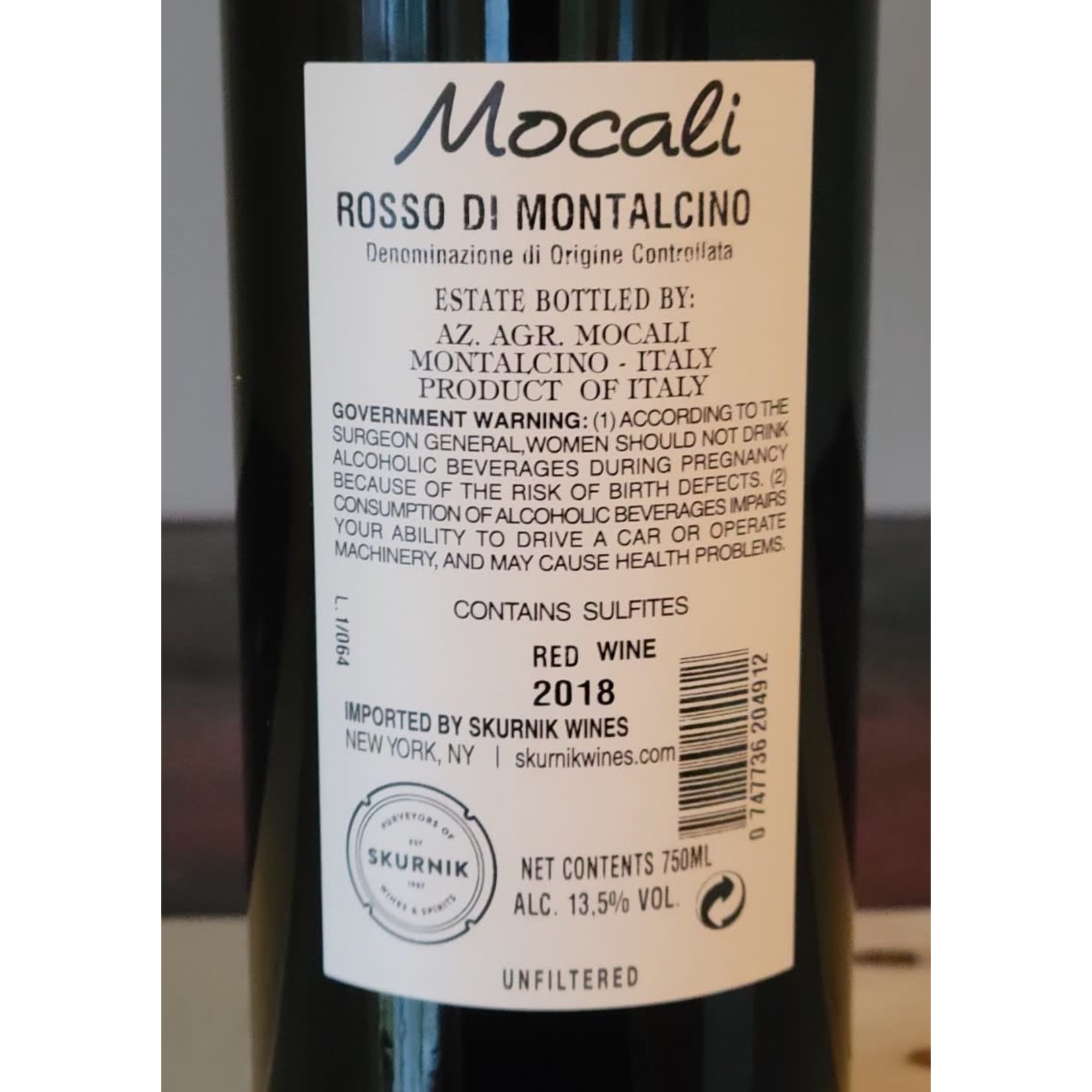 Mocali Rosso di Montalcino, Tuscany, Italy 2018
