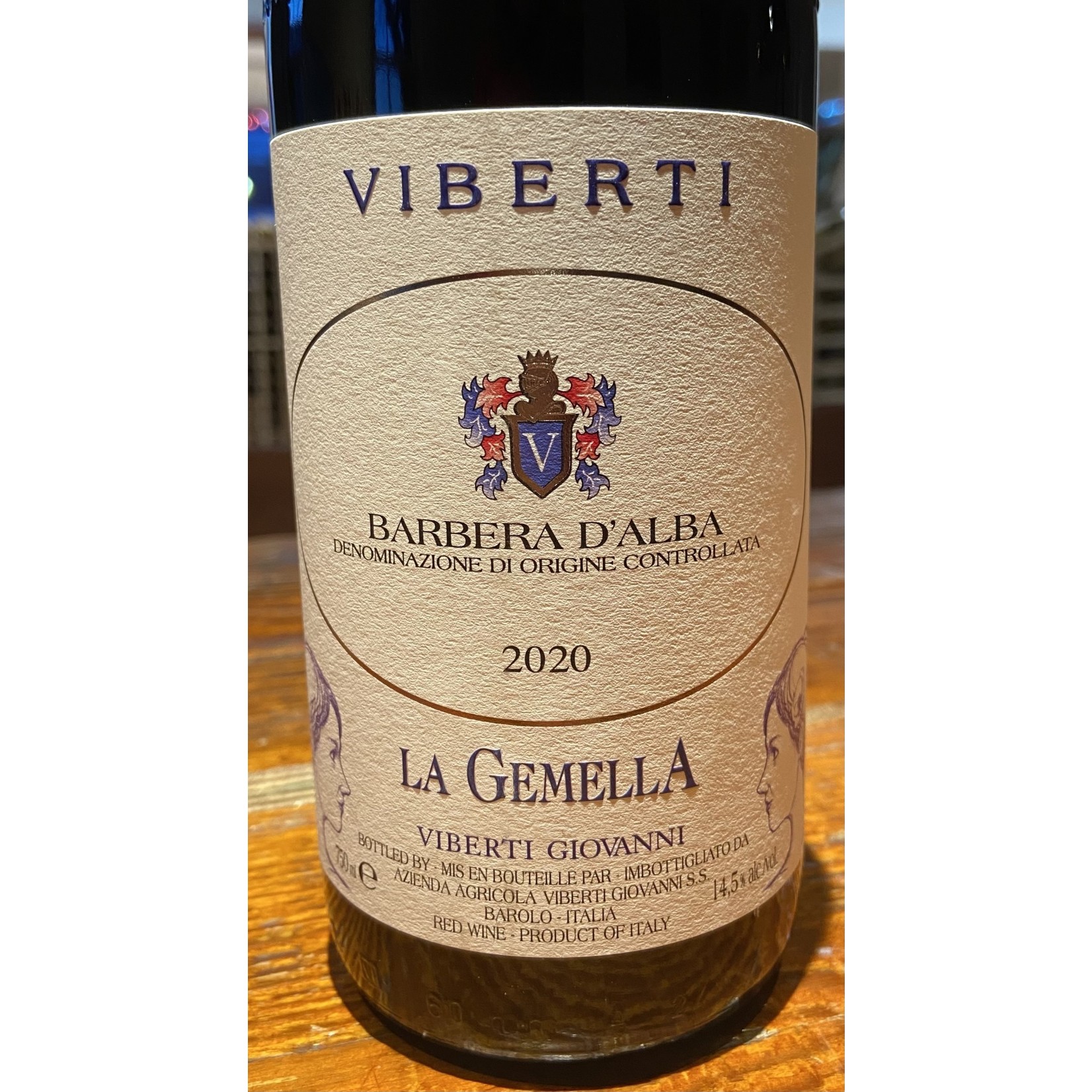 Viberti Barbera d'Alba “La Gemella”  Piedmont, Italy 2020