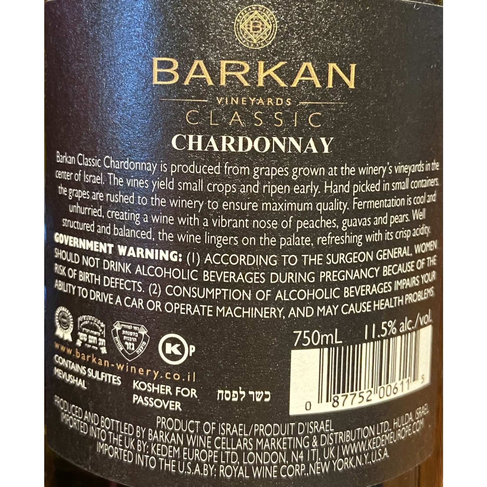 Barkan Chardonnay 2019