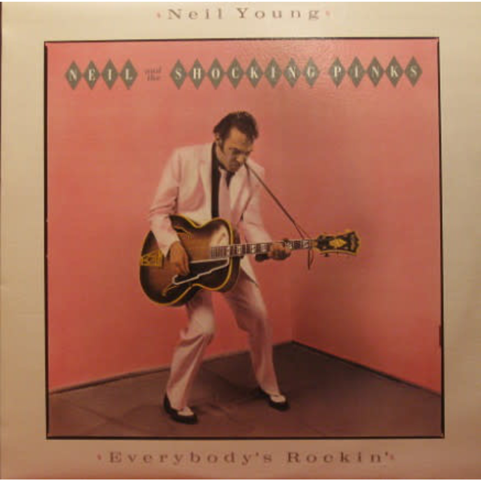 Neil Young Neil Young & The Shocking Pinks – Everybody's Rockin' (VG, 1983, LP< Geffen Records – XGHS 4013, Canada)