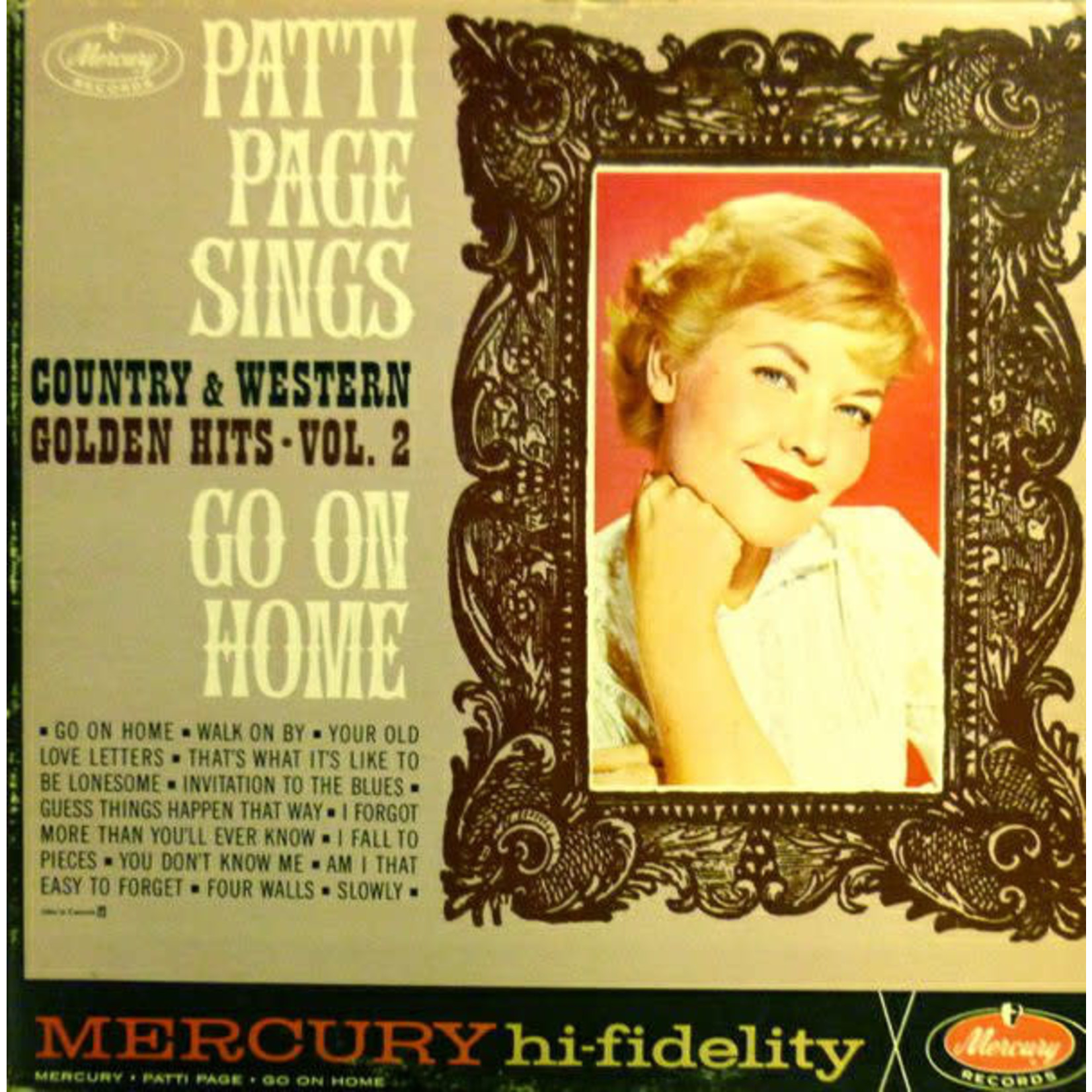 Patti Page Patti Page – Go On Home (VG, 1962, LP, Mono, Mercury – MG 20689, Canada)