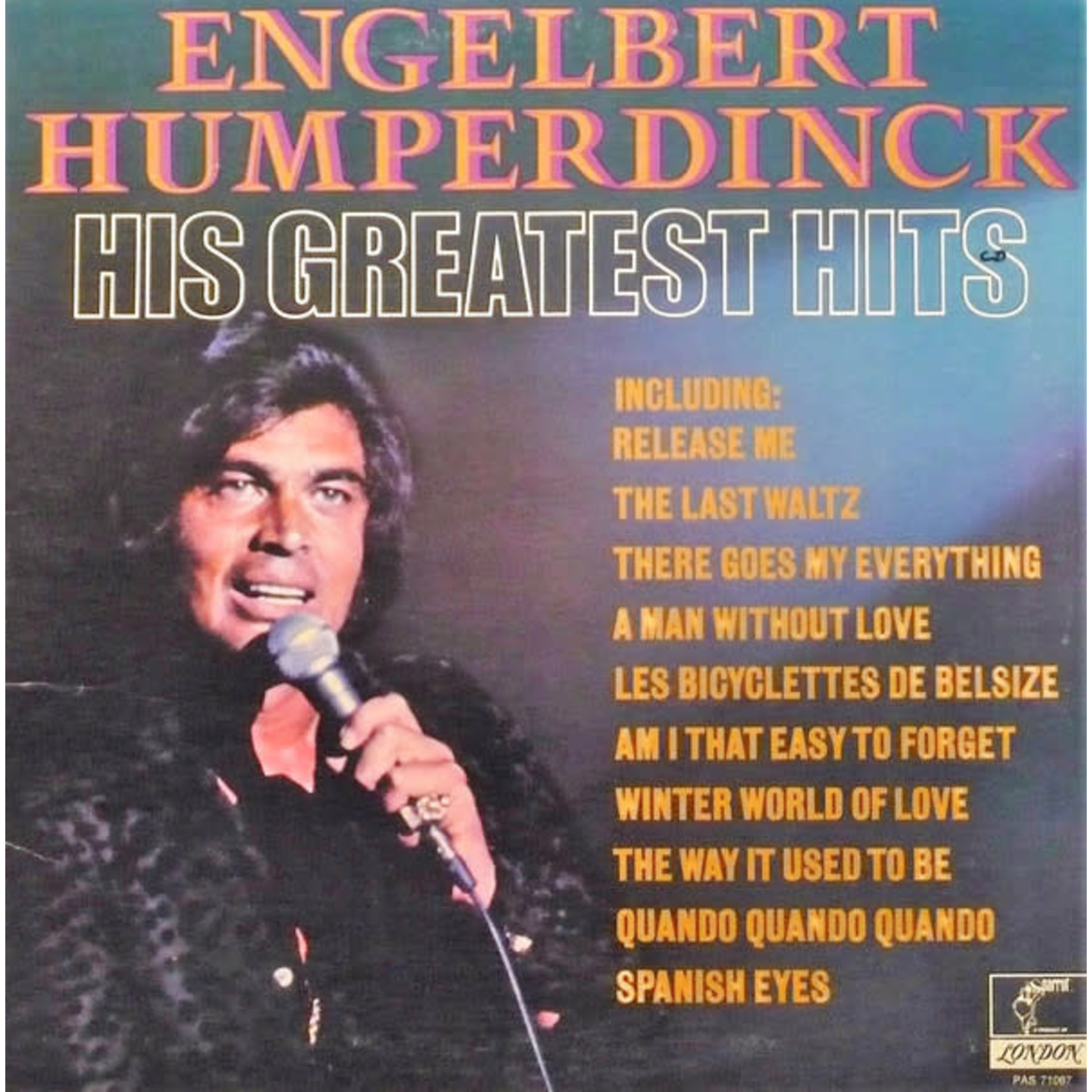 Engelbert Humperdinck Engelbert Humperdinck – His Greatest Hits (VG, 1974, LP, Parrot – PAS 71067, Canada)