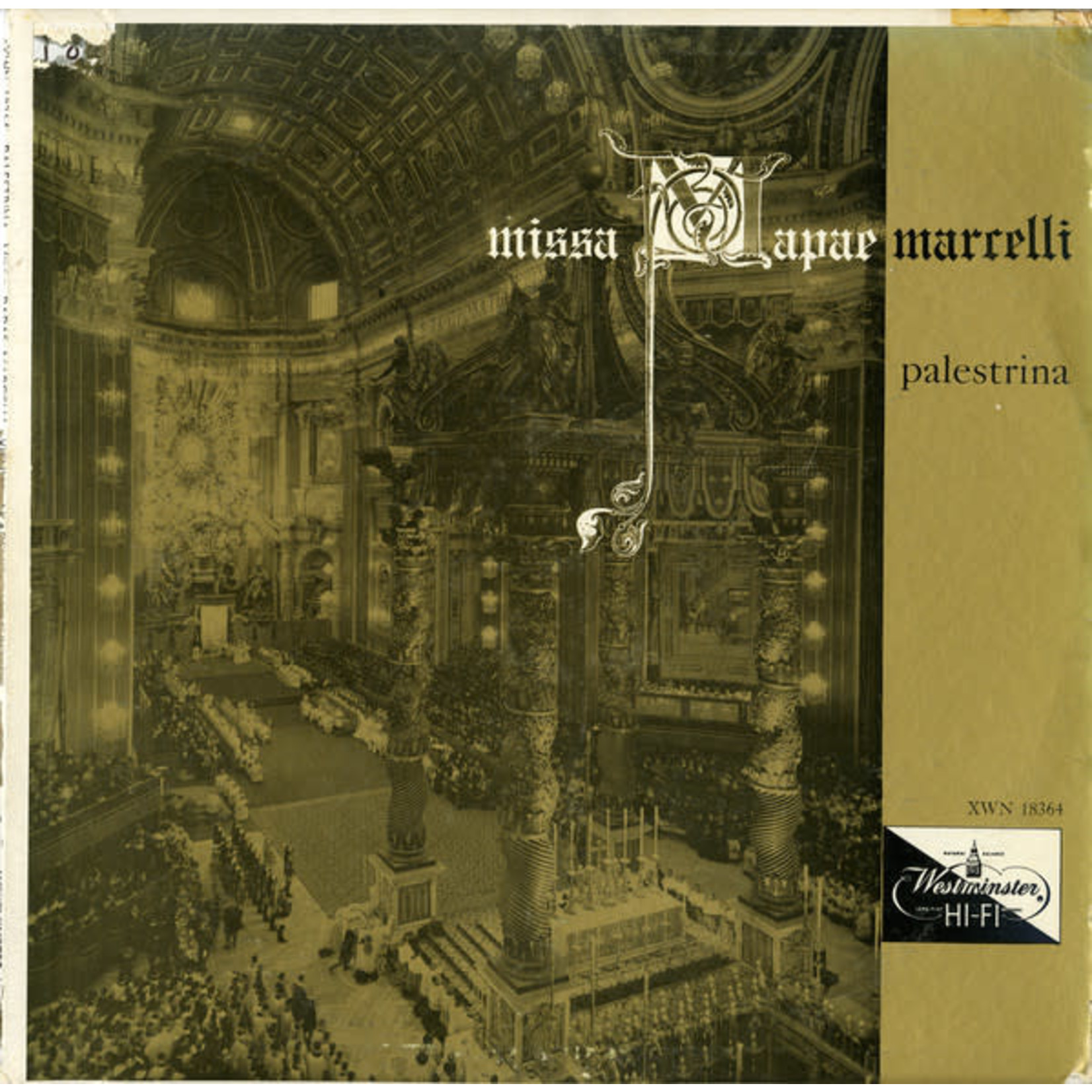 Palestrina Palestrina – Missa Papae Marcelli (VG, 1957, LP, Westminster – XWN 18364)