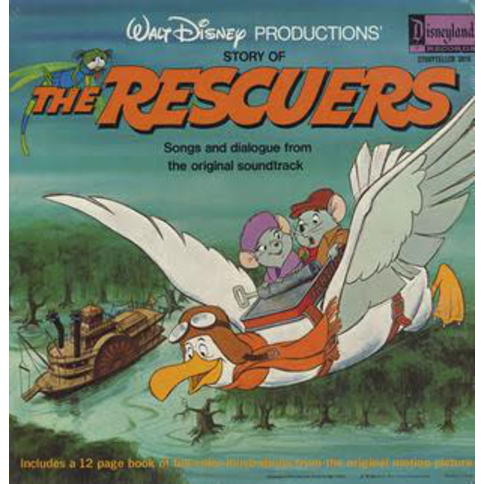 Disney Walt Disney Productions – Story Of The Rescuers (G, 1977, LP, Includes 12-page storybook, Disneyland – 3816)