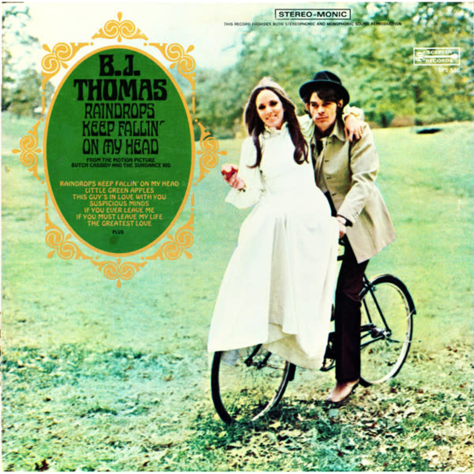 B.J. Thomas B.J. Thomas – Raindrops Keep Fallin' On My Head (VG, 1969, LP, Scepter Records – SPS 580)
