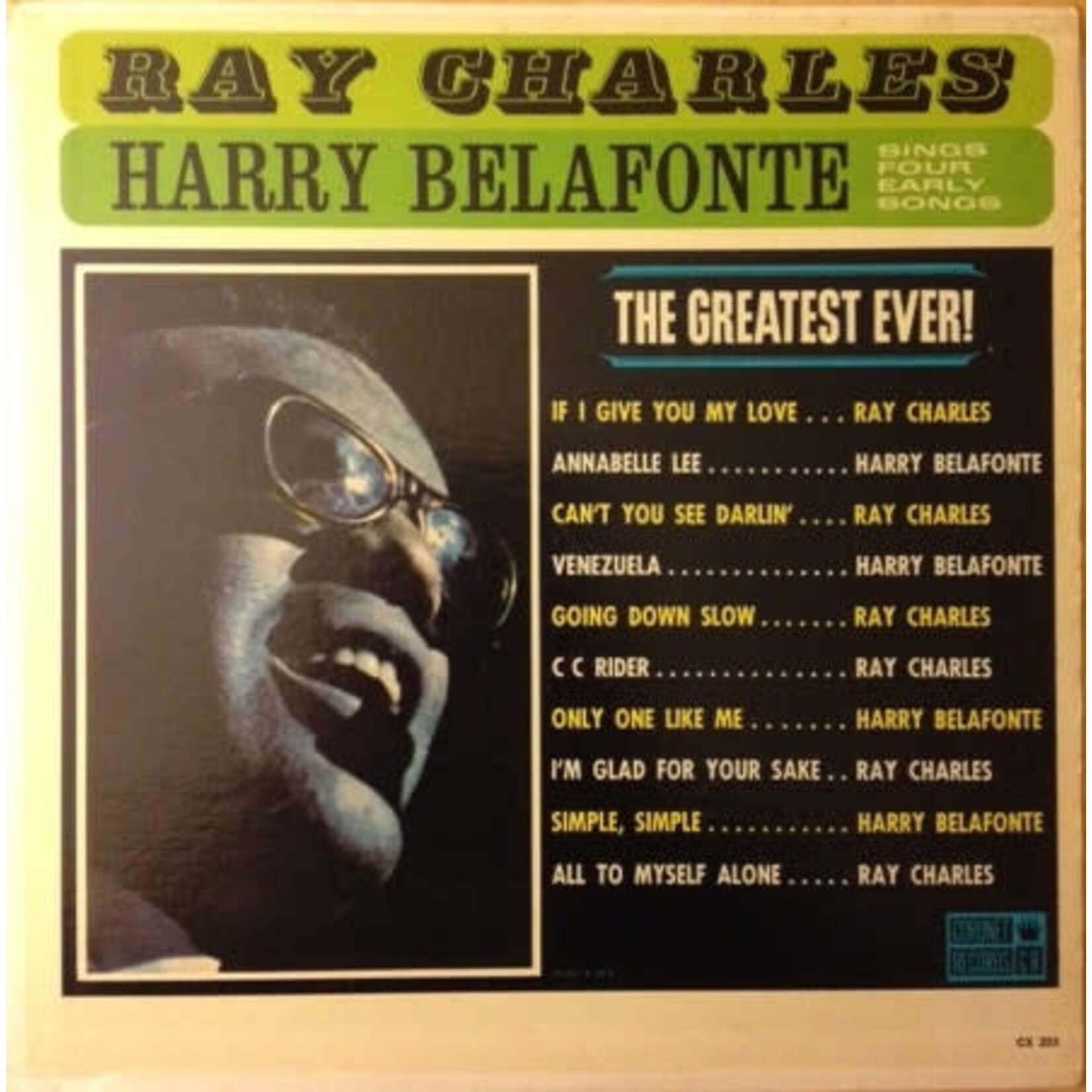 Ray Charles Ray Charles & Harry Belafonte – The Greatest Ever (VG, 1969, LP, Coronet Records – CX 203)