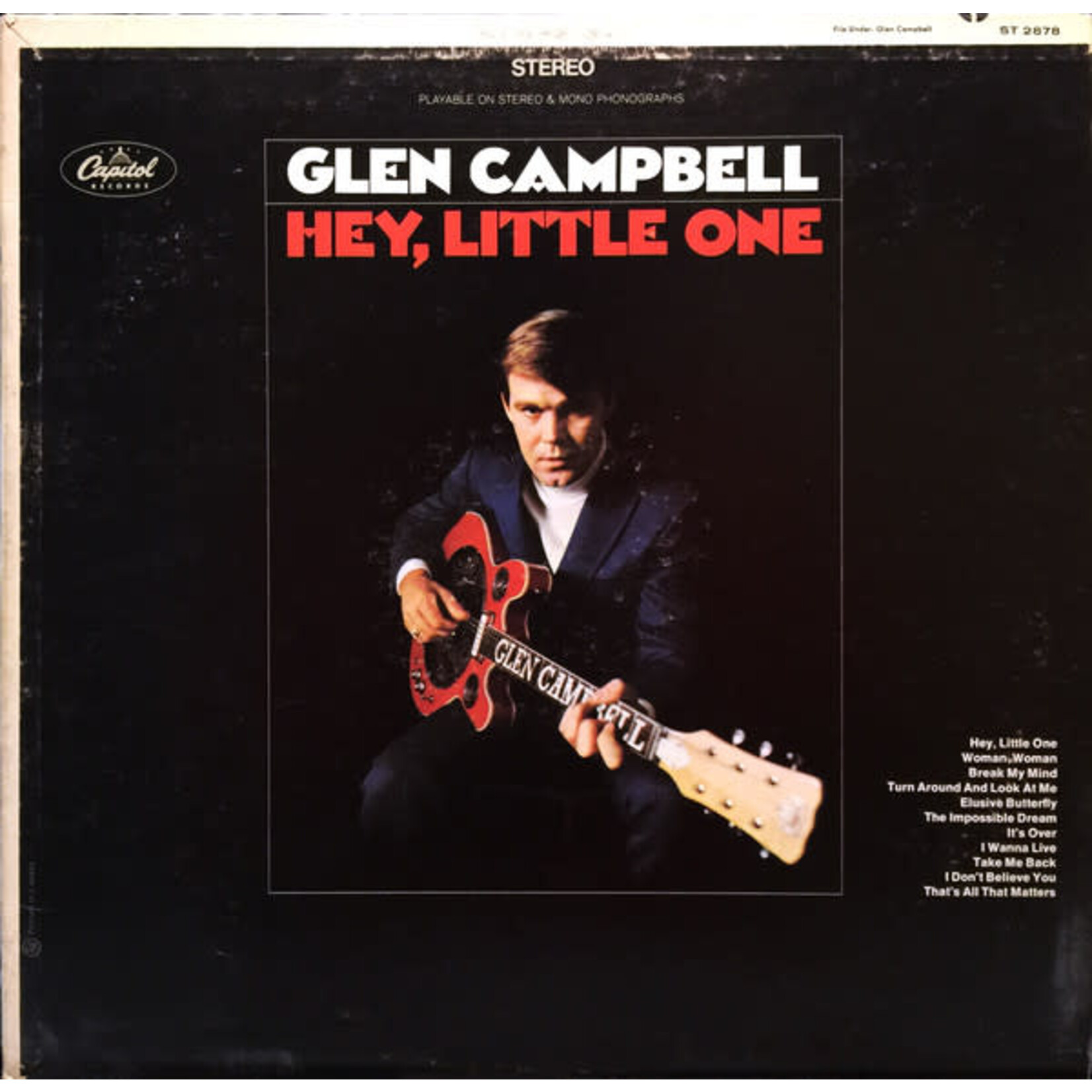 Glen Campbell Glen Campbell – Hey, Little One (VG, 1968, LP, Capitol Records – ST 2878, Canada)